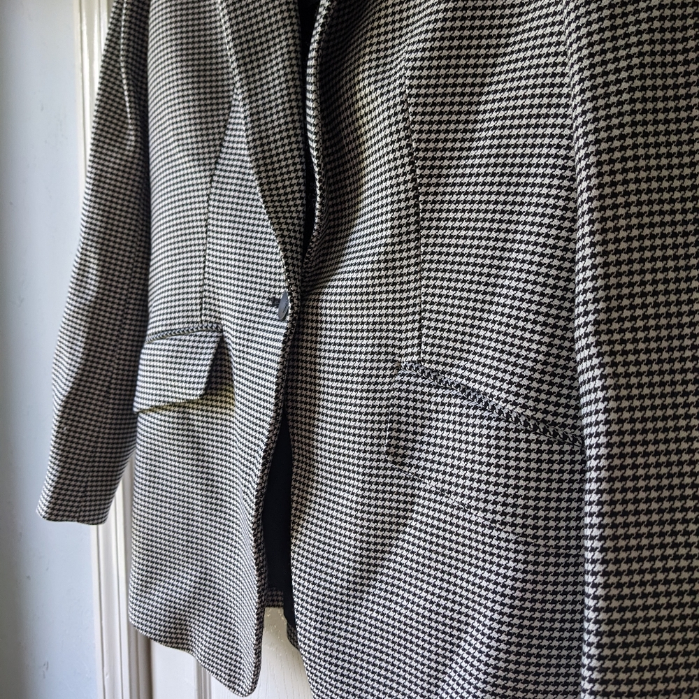 Rag & Bone Houndstooth Women's Andre Blazer size 6 in Black and White NWT - Picture 6 of 9